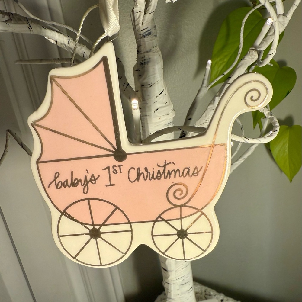 NWT porcelain Baby's 1st Christmas Ornament